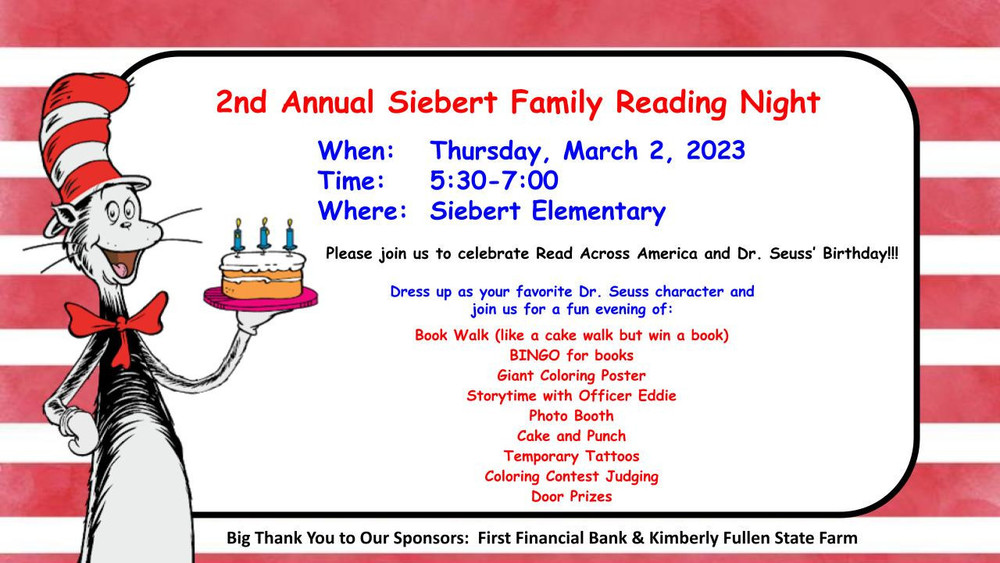 2nd Annual Siebert Family Reading Night!