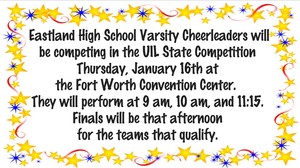 Eastland Cheerleaders UIL State Competition