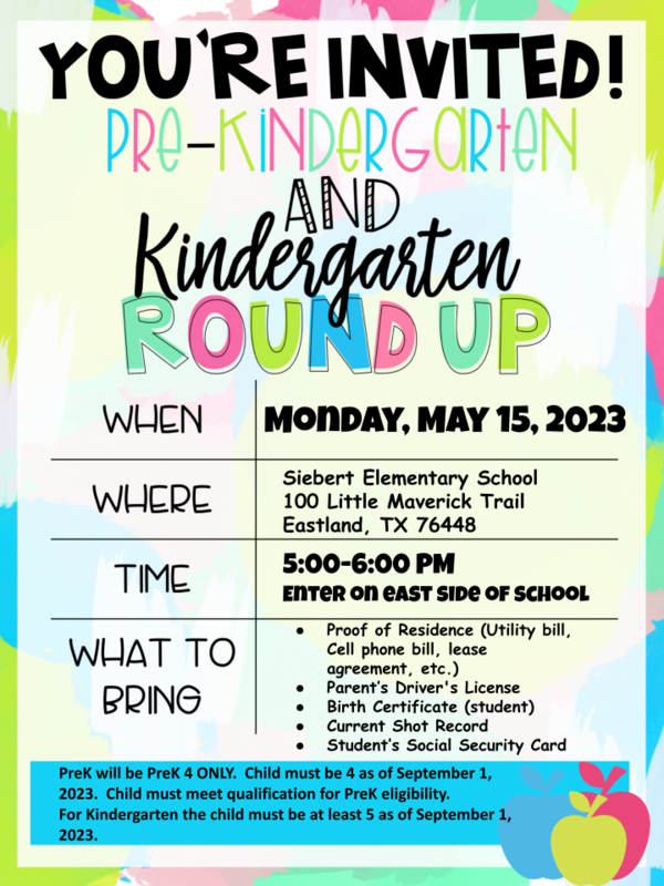 Pre-K & Kindergarten Round Up | Siebert Elementary School